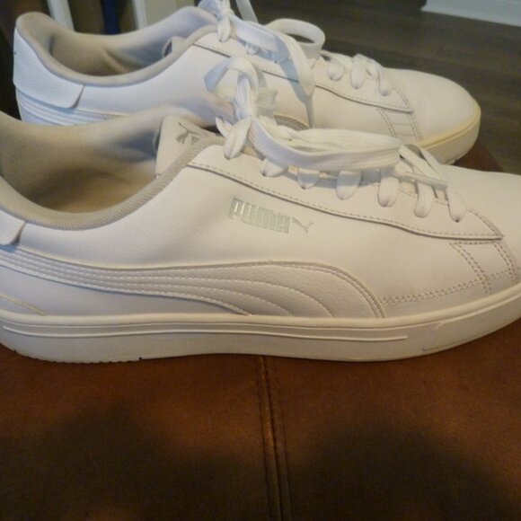 Puma White Low Top Men's US 13, Excellent Pre-Owned Condition - Picture 6 of 11